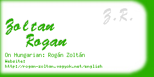 zoltan rogan business card